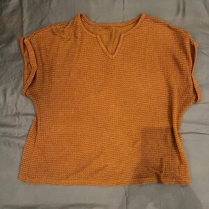 SHEIN Rust Textured Knit Top